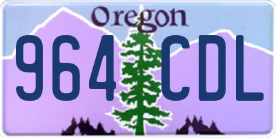 OR license plate 964CDL