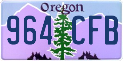 OR license plate 964CFB