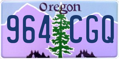 OR license plate 964CGQ