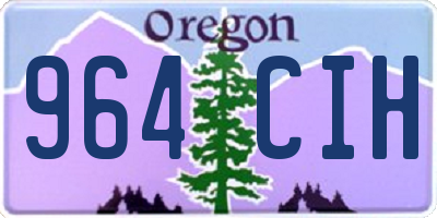 OR license plate 964CIH