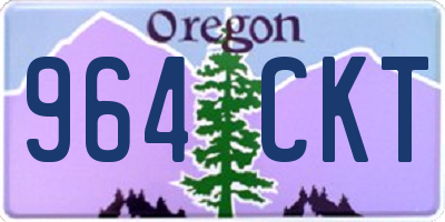 OR license plate 964CKT
