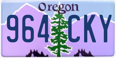 OR license plate 964CKY