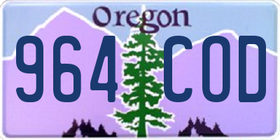 OR license plate 964COD