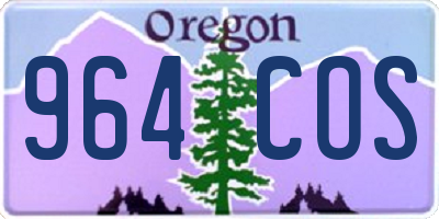 OR license plate 964COS