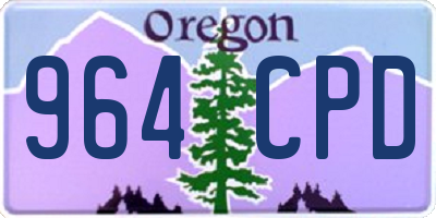 OR license plate 964CPD