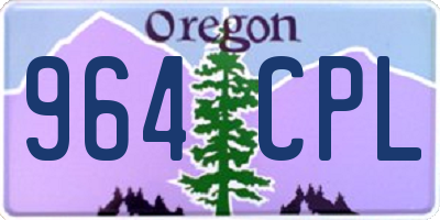 OR license plate 964CPL
