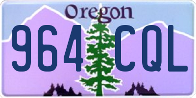 OR license plate 964CQL