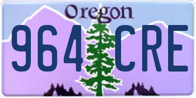 OR license plate 964CRE