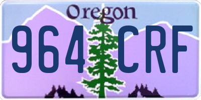 OR license plate 964CRF
