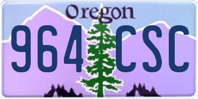 OR license plate 964CSC