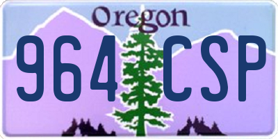 OR license plate 964CSP
