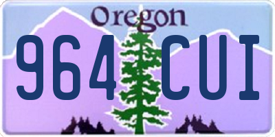 OR license plate 964CUI