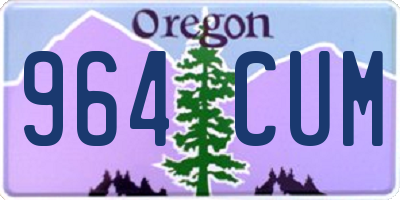 OR license plate 964CUM