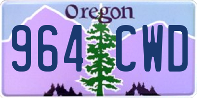 OR license plate 964CWD