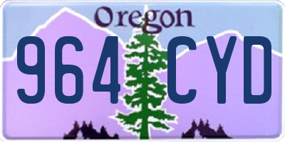OR license plate 964CYD