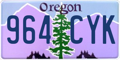 OR license plate 964CYK