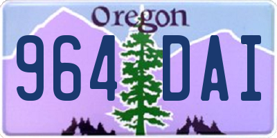 OR license plate 964DAI