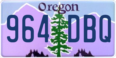OR license plate 964DBQ