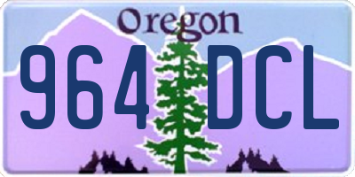 OR license plate 964DCL