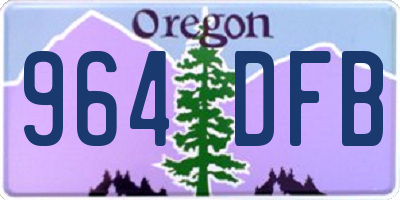 OR license plate 964DFB