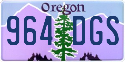 OR license plate 964DGS