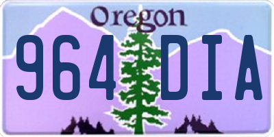 OR license plate 964DIA