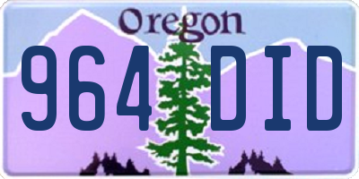 OR license plate 964DID