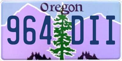 OR license plate 964DII