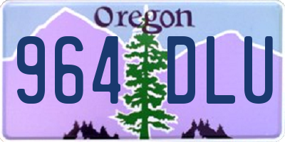 OR license plate 964DLU