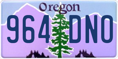 OR license plate 964DNO