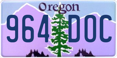 OR license plate 964DOC