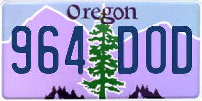 OR license plate 964DOD