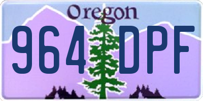 OR license plate 964DPF