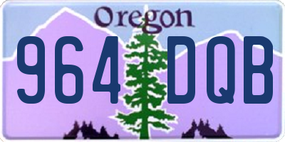 OR license plate 964DQB