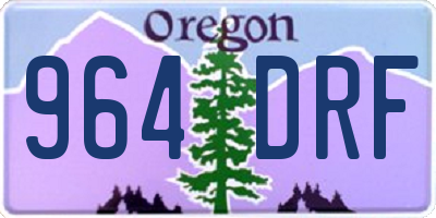 OR license plate 964DRF