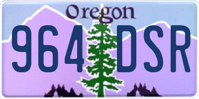 OR license plate 964DSR