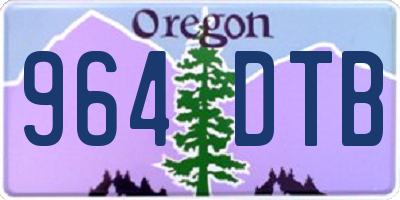 OR license plate 964DTB