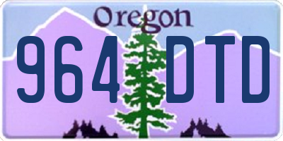 OR license plate 964DTD