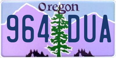 OR license plate 964DUA