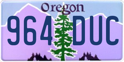 OR license plate 964DUC