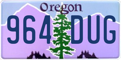OR license plate 964DUG