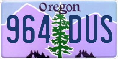 OR license plate 964DUS