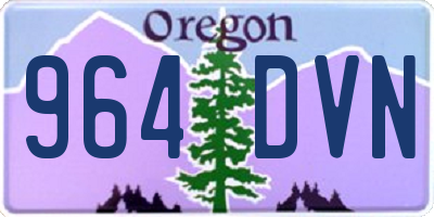 OR license plate 964DVN