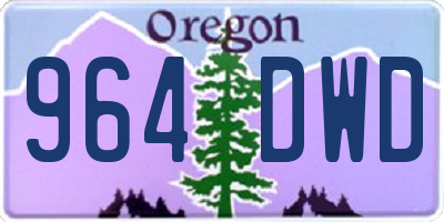 OR license plate 964DWD