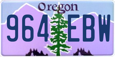 OR license plate 964EBW