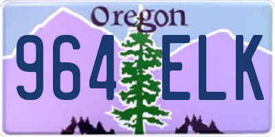 OR license plate 964ELK