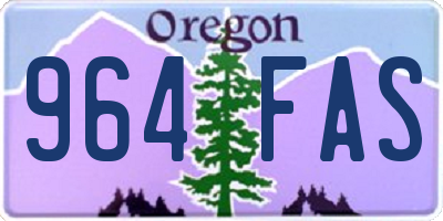 OR license plate 964FAS