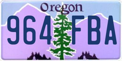OR license plate 964FBA