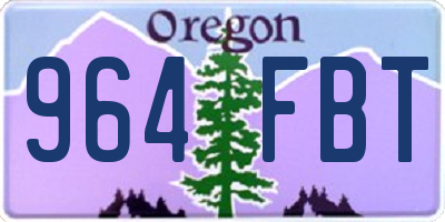 OR license plate 964FBT