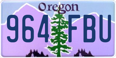 OR license plate 964FBU